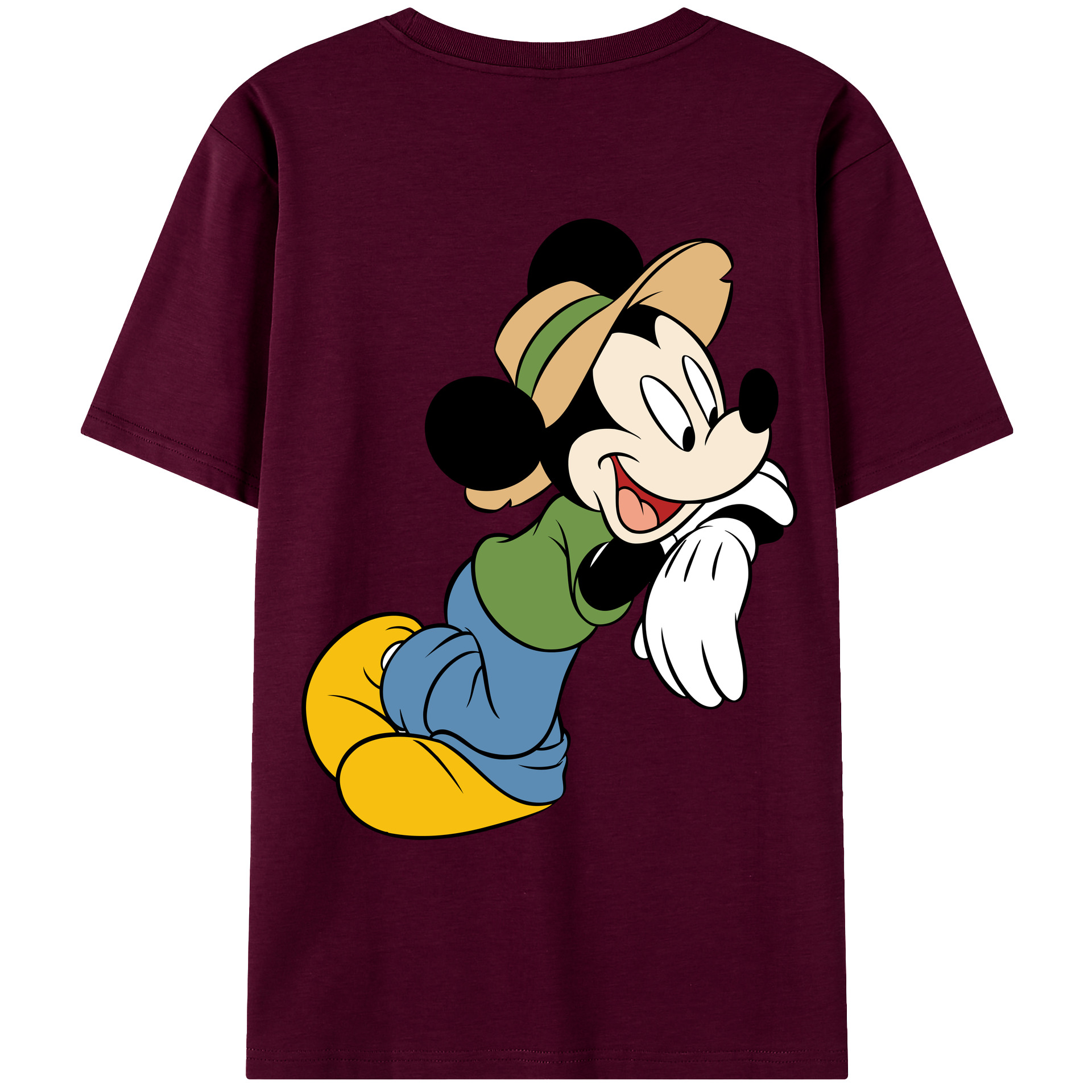 （画像用） ミッキーマウス Mickey Mouse レディース半袖Tシャツ(バックプリント)